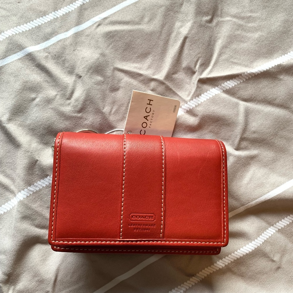 Vintage Coach Red Leather Wallet